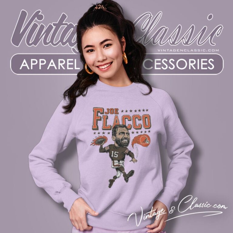 Joe Flacco Cleveland Browns Caricature Player Sweatshirt Joe Flacco Cleveland Browns Caricature Player Sweatshirt