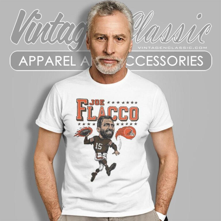 Joe Flacco Cleveland Browns Caricature Player T Shirt Joe Flacco Cleveland Browns Caricature Player T Shirt