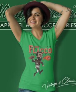 Joe Flacco Cleveland Browns Caricature Player V Neck TShirt