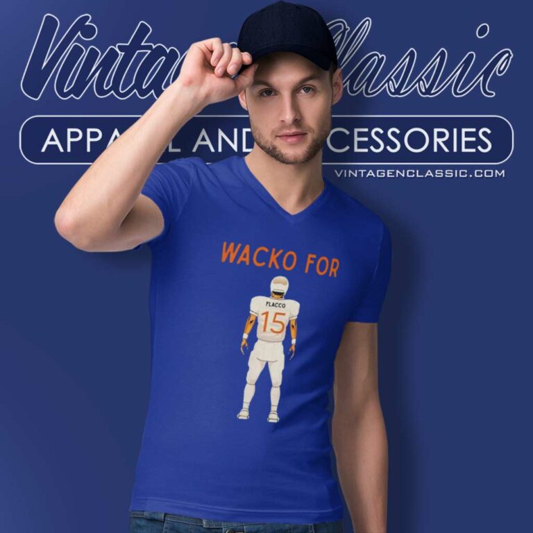Joe Flacco Wacko For Cleveland Browns V Neck TShirt Joe Flacco Wacko For Cleveland Browns V Neck TShirt