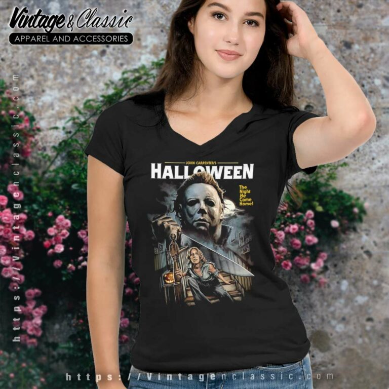 John Carpenter Michael Myers Halloween V Neck TShirt John Carpenter Michael Myers Halloween V Neck TShirt