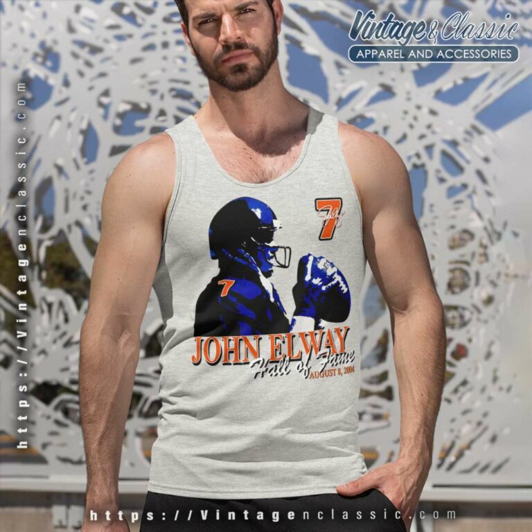 John Elway Denver Broncos Hall Of Fame Tank Top Racerback John Elway Denver Broncos Hall Of Fame Tank Top Racerback