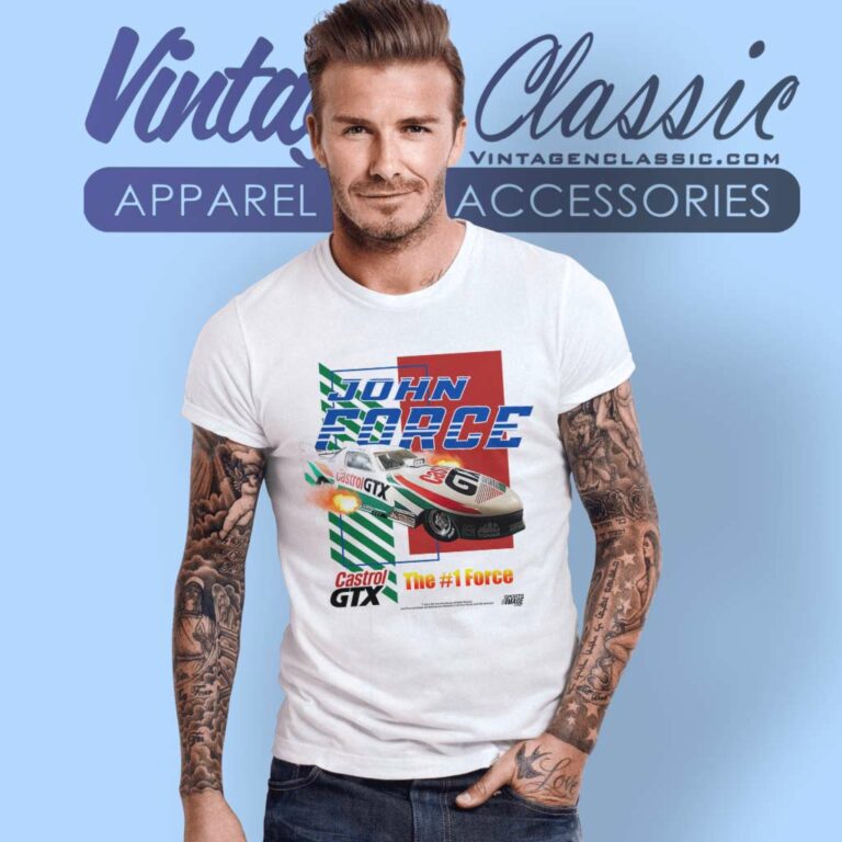 John Force Castrol Gtx Nascar Vintage T Shirt John Force Castrol Gtx Nascar Vintage T Shirt