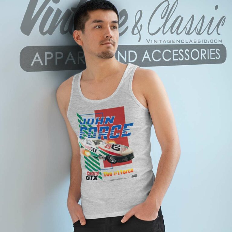 John Force Castrol Gtx Nascar Vintage Tank Top Racerback John Force Castrol Gtx Nascar Vintage Tank Top Racerback