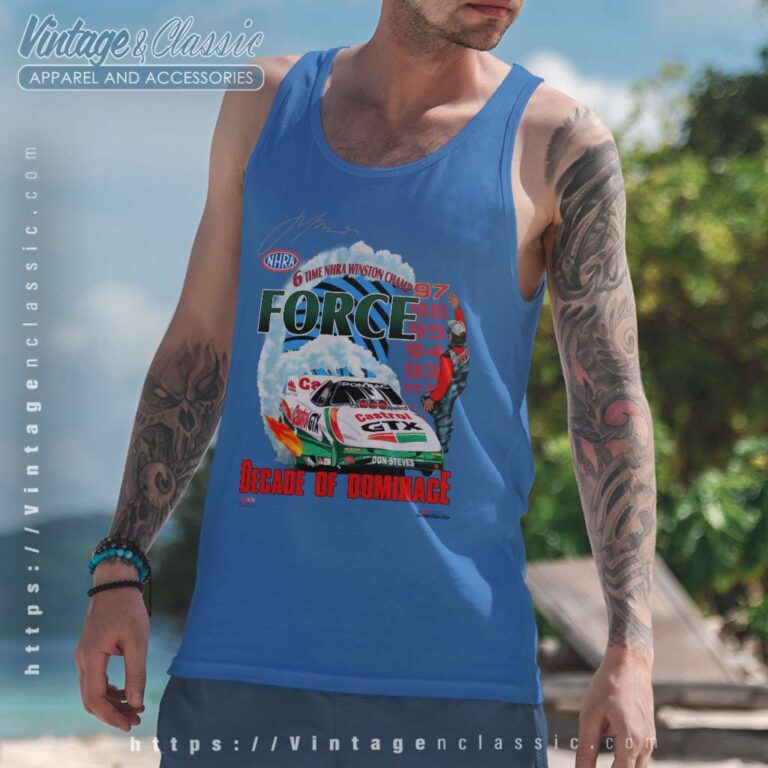 John Force Nascar Nhra Winston Champs Tank Top Racerback John Force Nascar Nhra Winston Champs Tank Top Racerback