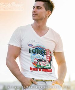 John Force Nascar Nhra Winston Champs V Neck TShirt