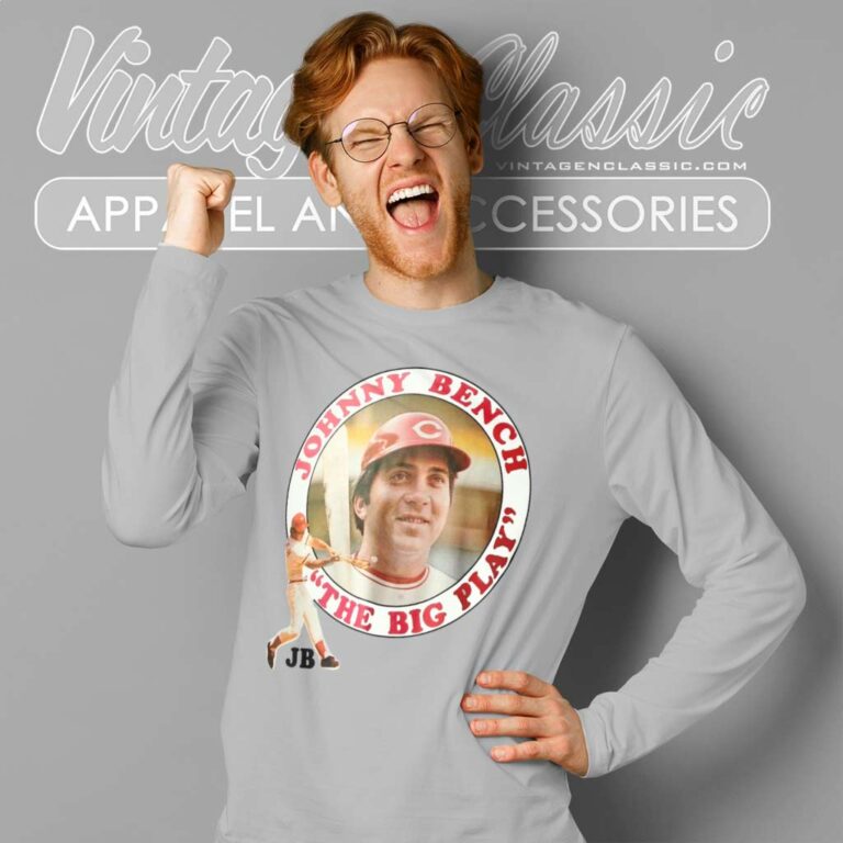 Johnny Bench The Big Play Long Sleeve Tee Johnny Bench The Big Play Long Sleeve Tee