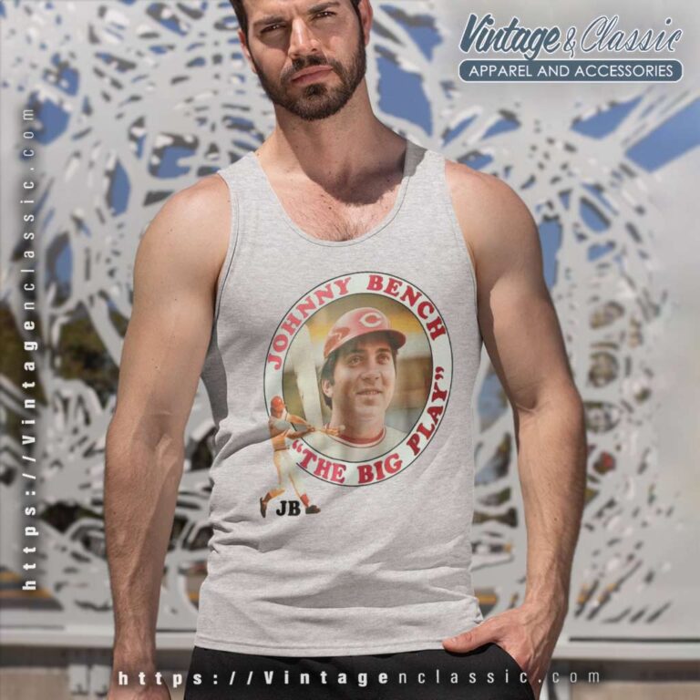 Johnny Bench The Big Play Tank Top Racerback Johnny Bench The Big Play Tank Top Racerback