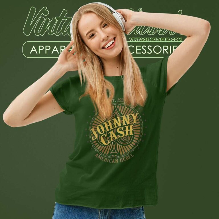 Johnny Cash Ace Of Spades Women TShirt Johnny Cash Ace Of Spades Women TShirt