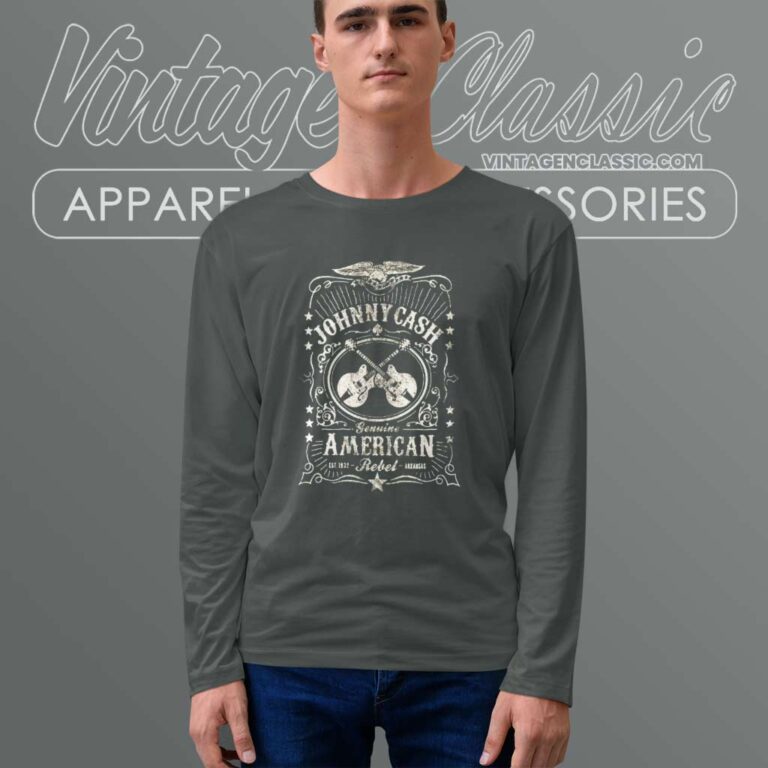 Johnny Cash American Rebel Long Sleeve Tee Johnny Cash American Rebel Long Sleeve Tee