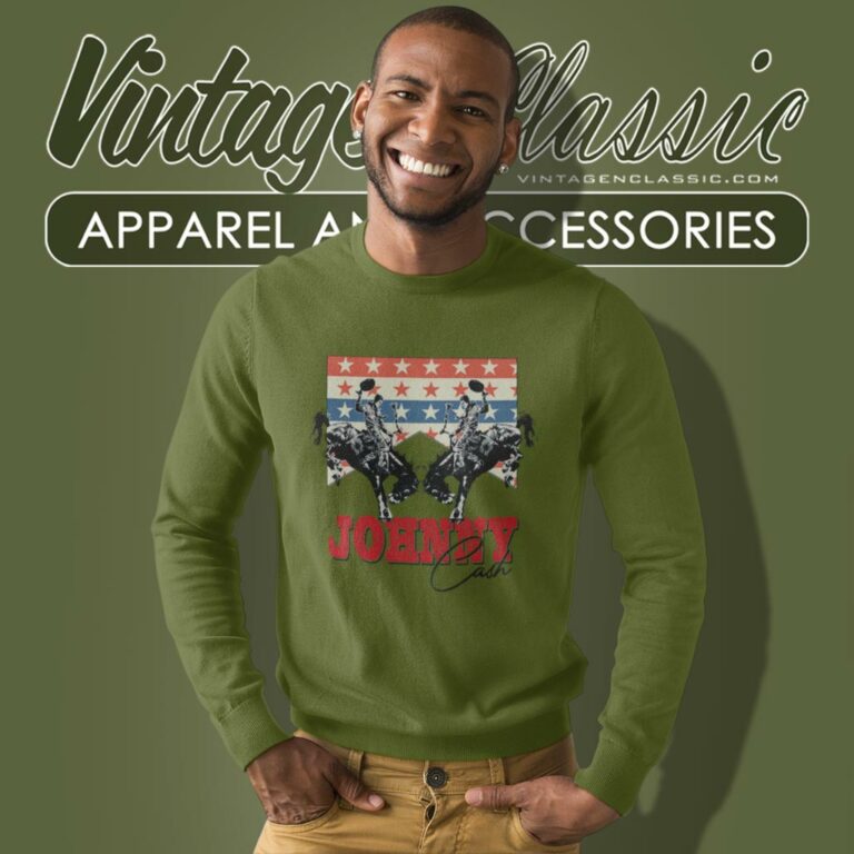 Johnny Cash Amerikanische Flagge Sweatshirt Johnny Cash Amerikanische Flagge Sweatshirt