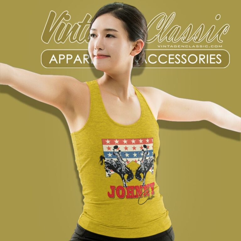 Johnny Cash Amerikanische Flagge Tank Top Racerback Johnny Cash Amerikanische Flagge Tank Top Racerback