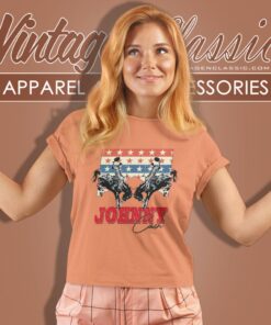 Johnny Cash Amerikanische Flagge Women T Shirt