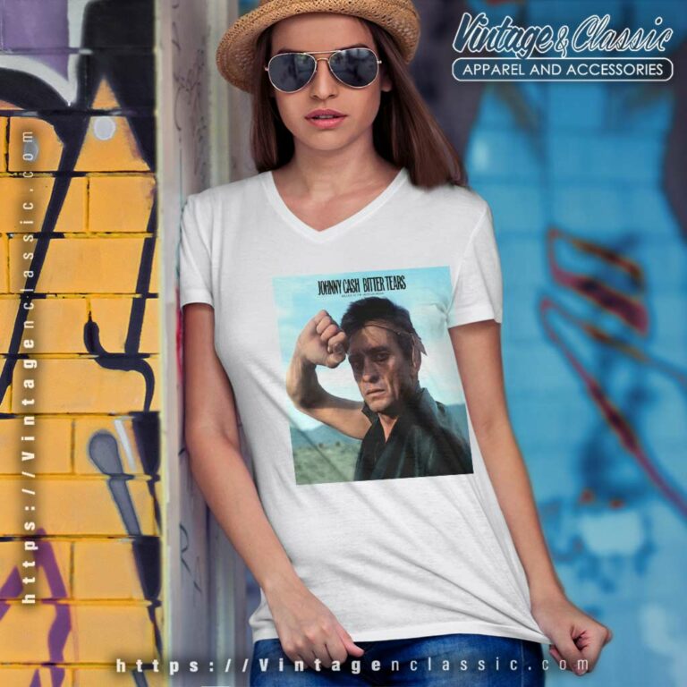 Johnny Cash Bitter Tears V Neck TShirt Johnny Cash Bitter Tears V Neck TShirt