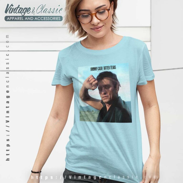 Johnny Cash Bitter Tears Women TShirt Johnny Cash Bitter Tears Women TShirt