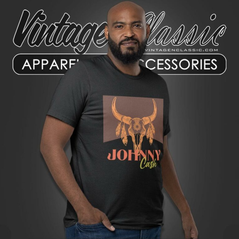 Johnny Cash Bull Skull Western T Shirt Johnny Cash Bull Skull Western T Shirt
