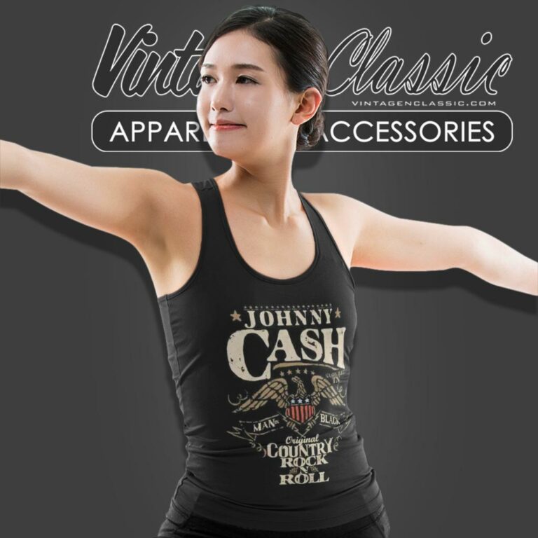 Johnny Cash Country Rock And Roll Tank Top Racerback Johnny Cash Country Rock And Roll Tank Top Racerback