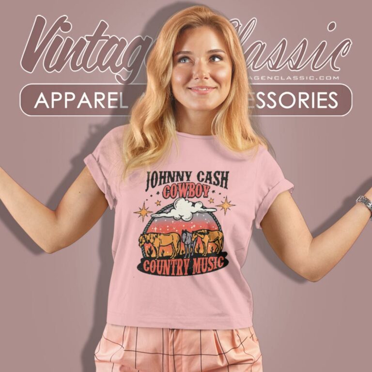 Johnny Cash Cowboy Country Music Women T Shirt Johnny Cash Cowboy Country Music Women T Shirt