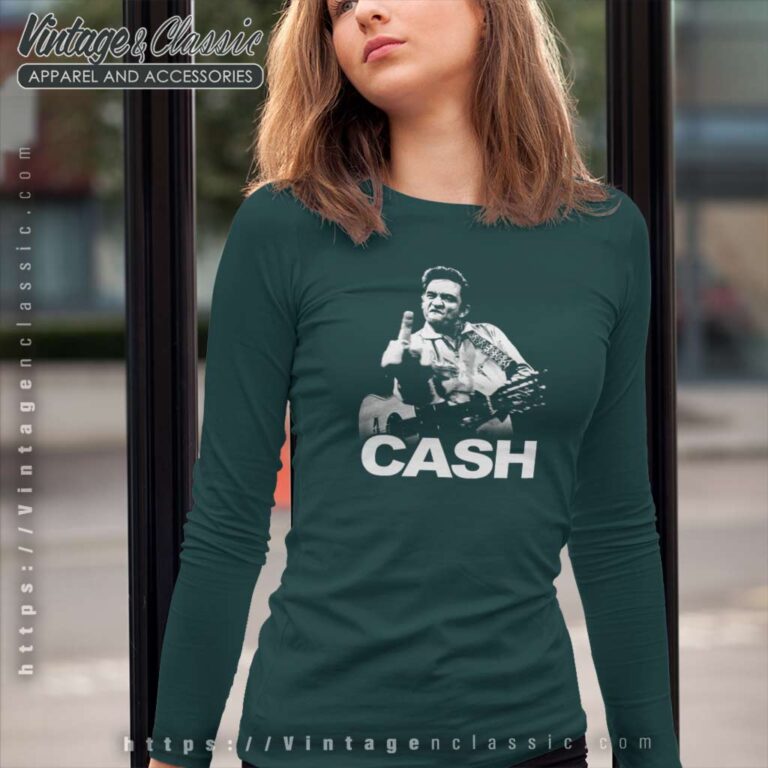 Johnny Cash Finger Long Sleeve Tee Johnny Cash Finger Long Sleeve Tee