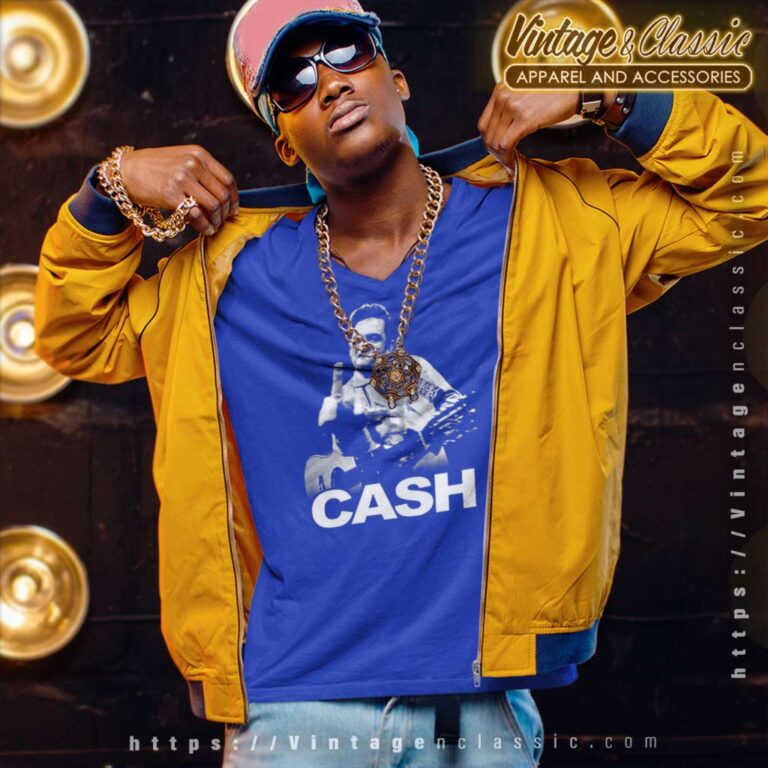 Johnny Cash Finger V Neck TShirt Johnny Cash Finger V Neck TShirt