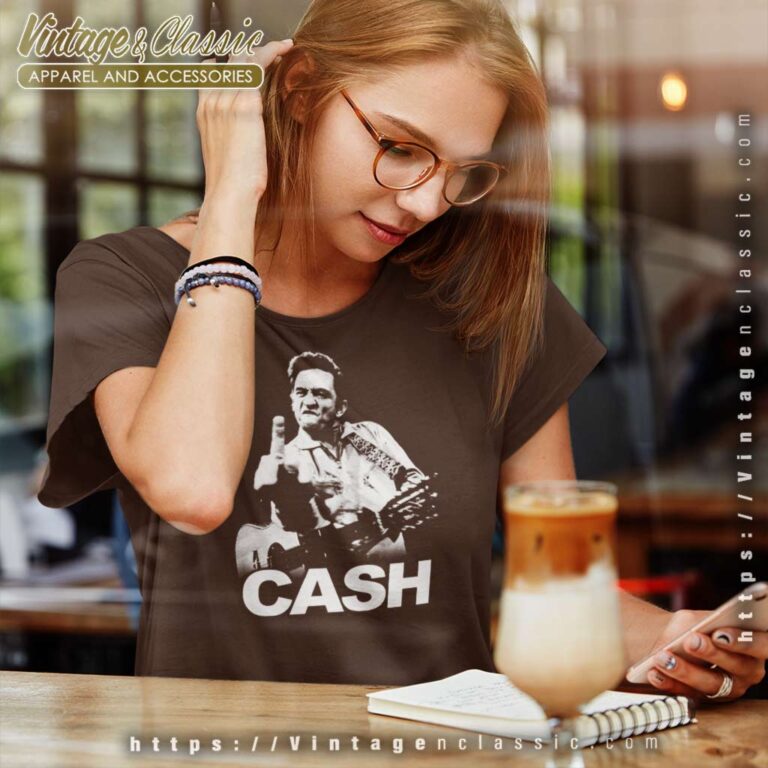 Johnny Cash Finger Women TShirt Johnny Cash Finger Women TShirt