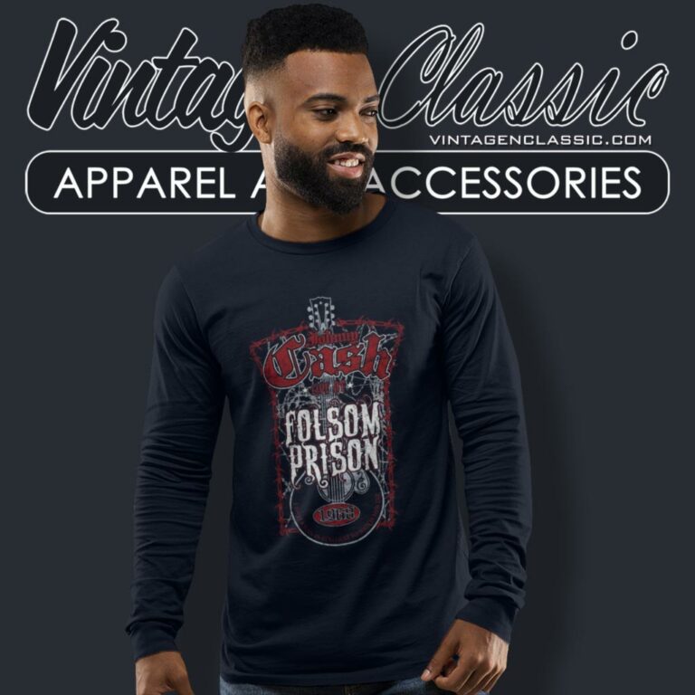 Johnny Cash Live At Folsom Prison Long Sleeve Tee Johnny Cash Live At Folsom Prison Long Sleeve Tee