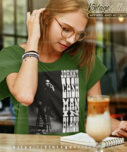 Johnny Cash Man In Black Women TShirt