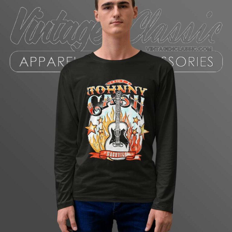 Johnny Cash Nashville Tour Long Sleeve Tee Johnny Cash Nashville Tour Long Sleeve Tee