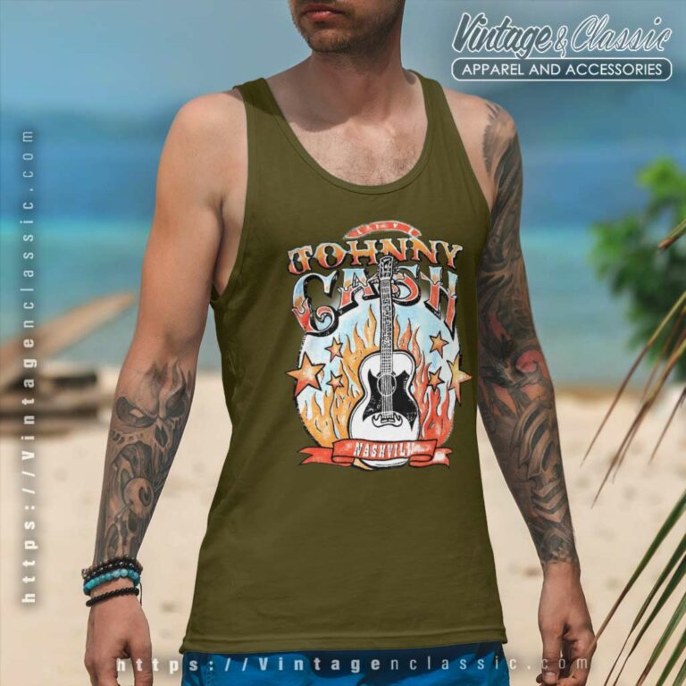 Johnny Cash Nashville Tour Tank Top Racerback Johnny Cash Nashville Tour Tank Top Racerback