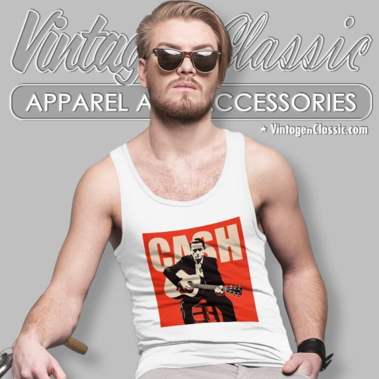 Johnny Cash One More Song Vintage Tank Top Racerback Johnny Cash One More Song Vintage Tank Top Racerback