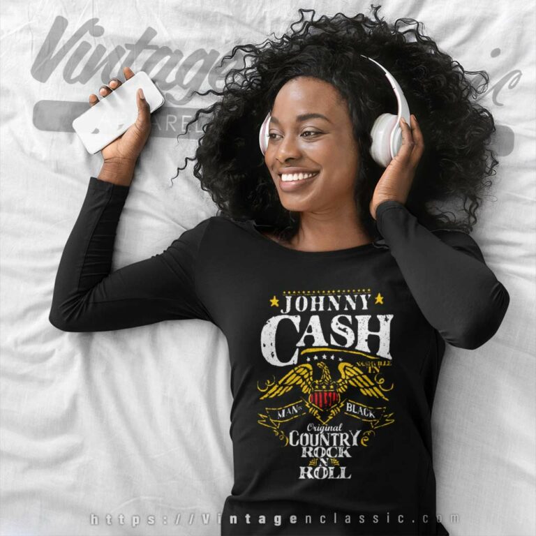 Johnny Cash Original Country Long Sleeve Tee Johnny Cash Original Country Long Sleeve Tee