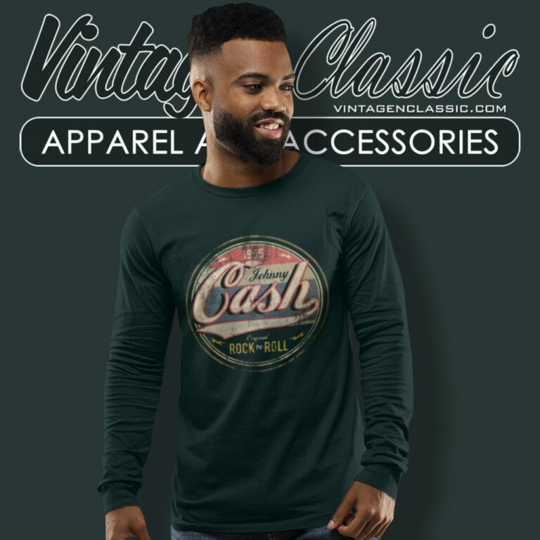 Johnny Cash Original Rock And Roll Long Sleeve Tee Johnny Cash Original Rock And Roll Long Sleeve Tee