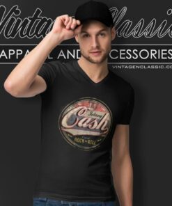 Johnny Cash Original Rock And Roll V Neck TShirt