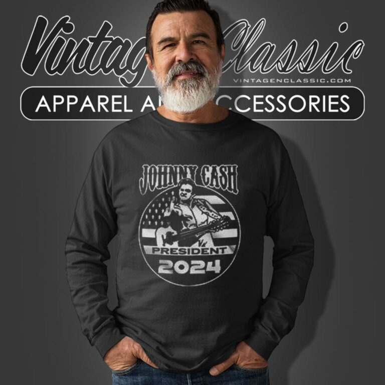 Johnny Cash President 2024 Long Sleeve Tee Johnny Cash President 2024 Long Sleeve Tee