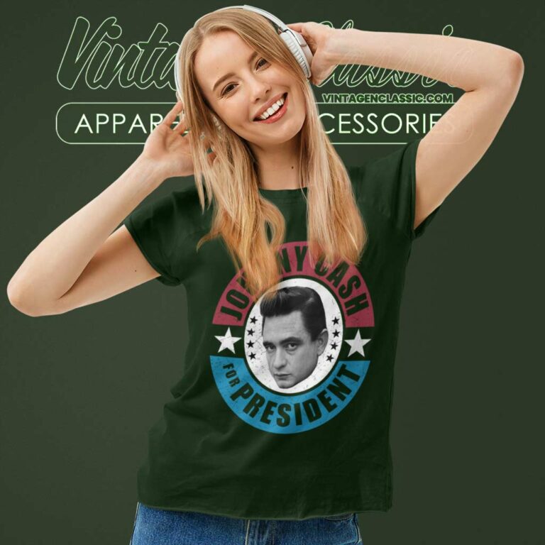 Johnny Cash President Women TShirt Johnny Cash President Women TShirt