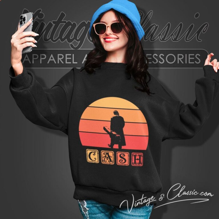 Johnny Cash Retro Art Sweatshirt Johnny Cash Retro Art Sweatshirt