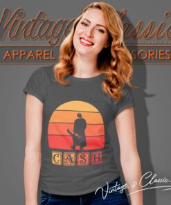 Johnny Cash Retro Art Women T Shirt