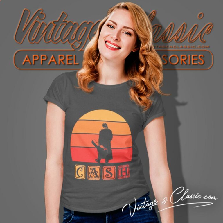 Johnny Cash Retro Art Women T Shirt Johnny Cash Retro Art Women T Shirt