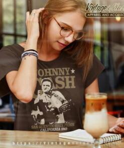 Johnny Cash San Quentin Stars Women TShirt