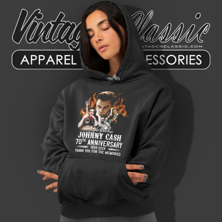 Johnny Cash Shirt 70th Anniversary 1954 2024 Thank You For The Memories Hoodie Johnny Cash Shirt 70th Anniversary 1954 2024 Thank You For The Memories Hoodie