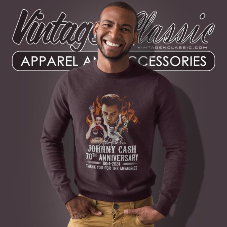 Johnny Cash Shirt 70th Anniversary 1954 2024 Thank You For The Memories Sweatshirt Johnny Cash Shirt 70th Anniversary 1954 2024 Thank You For The Memories Sweatshirt