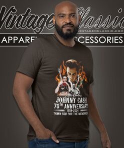 Johnny Cash Shirt 70th Anniversary 1954 2024 Thank You For The Memories T Shirt