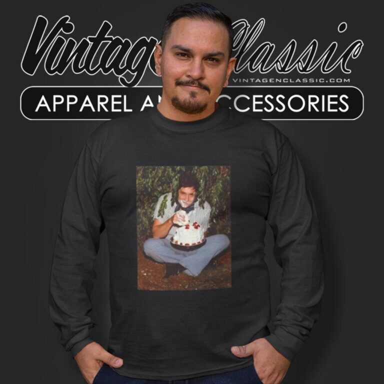 Johnny Cash Shirt Eating Cake In Bushes Long Sleeve Tee Johnny Cash Shirt Eating Cake In Bushes Long Sleeve Tee