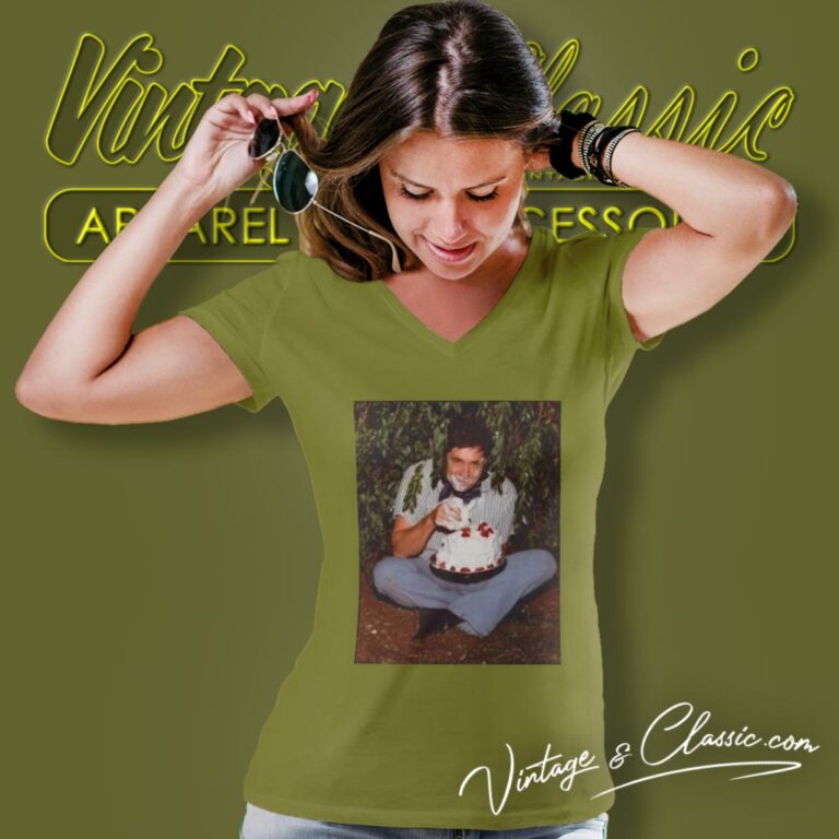 Johnny Cash Shirt Eating Cake In Bushes V Neck TShirt Johnny Cash Shirt Eating Cake In Bushes V Neck TShirt
