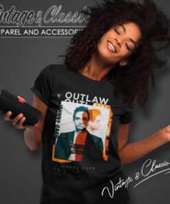 Johnny Cash Shirt Outlaw Mugshot 50s Rockabilly Classic Rock Women T Shirt 1