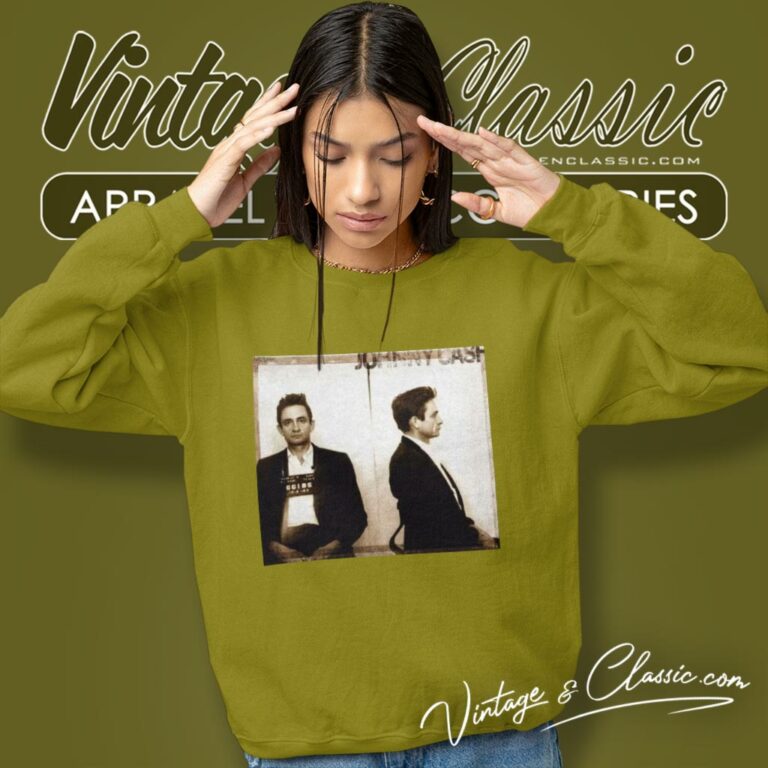 Johnny Cash Shirt Popular Mugshot Photograph Sweatshirt Johnny Cash Shirt Popular Mugshot Photograph Sweatshirt