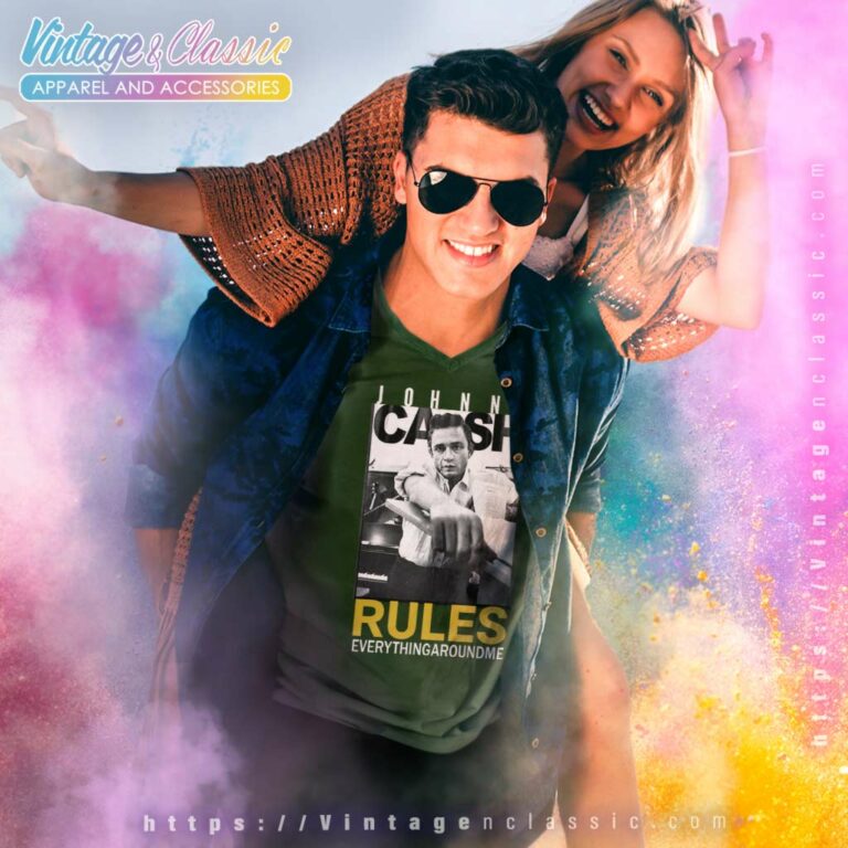 Johnny Cash Shirt Rules Everything Around Me V Neck TShirt Johnny Cash Shirt Rules Everything Around Me V Neck TShirt