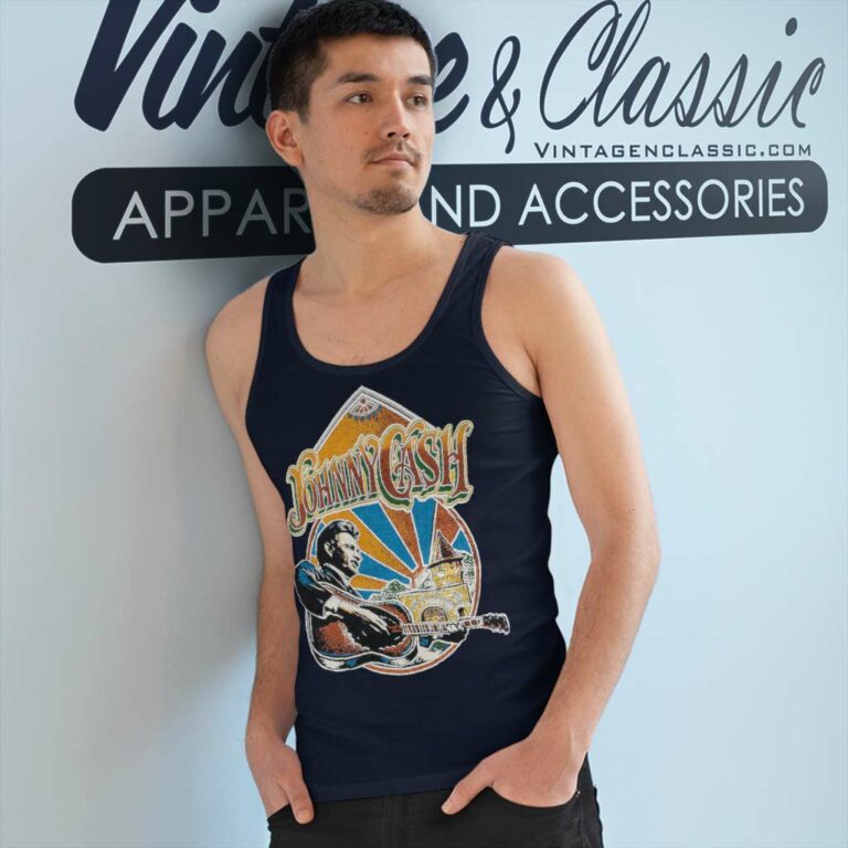 Johnny Cash Sunshine Tank Top Racerback Johnny Cash Sunshine Tank Top Racerback