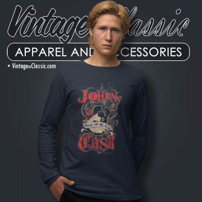 Johnny Cash The Man In Black Long Sleeve Tee 1 Johnny Cash The Man In Black Long Sleeve Tee 1
