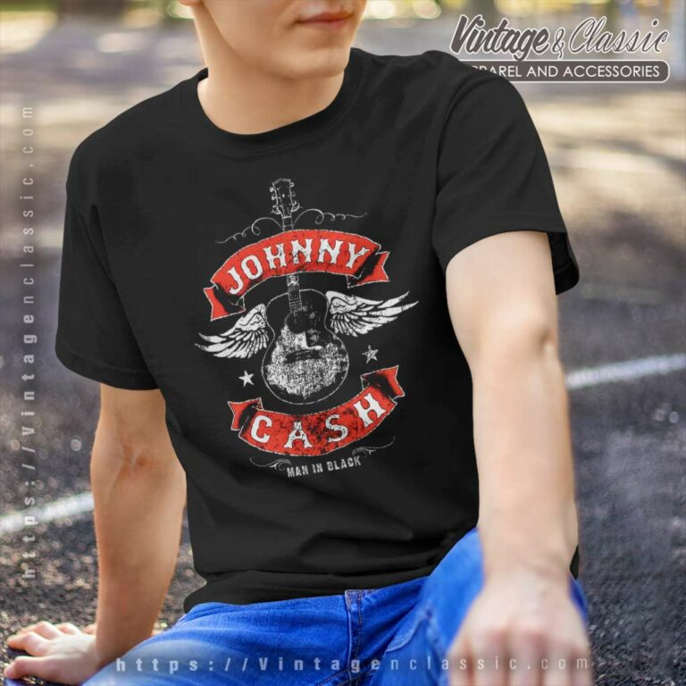 Johnny Cash Winged Guitar T Shirt Johnny Cash Winged Guitar T Shirt